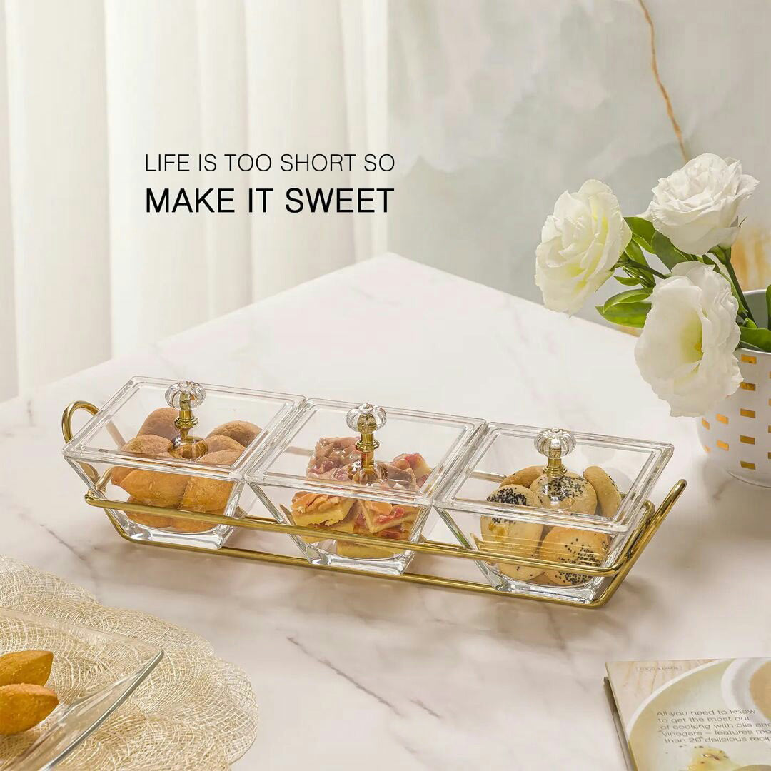 Limon Glass Snack Serving Trays (Square)!