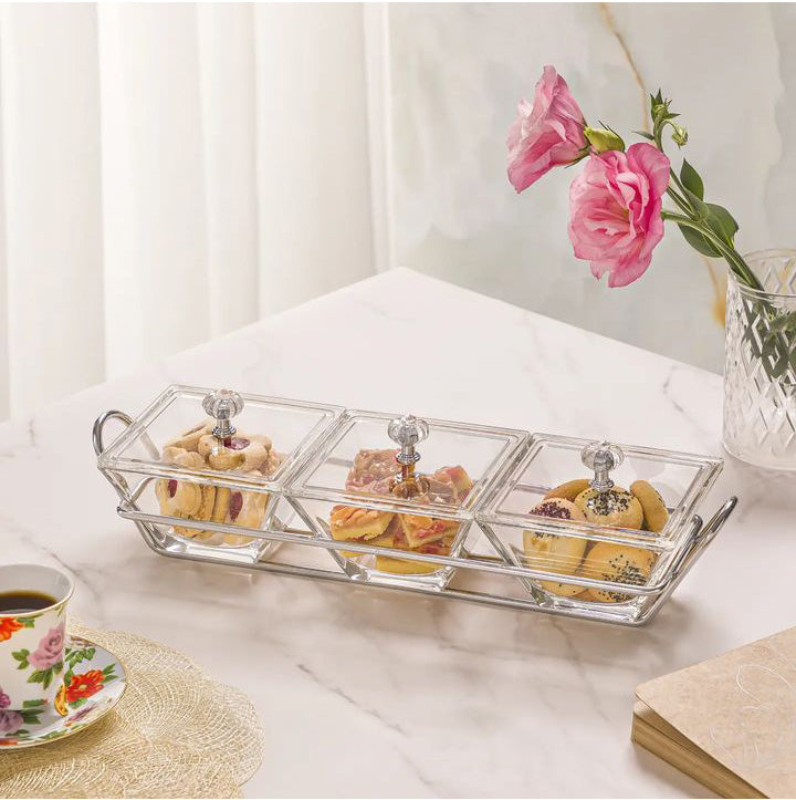 Limon Glass Snack Serving Trays (Square)!