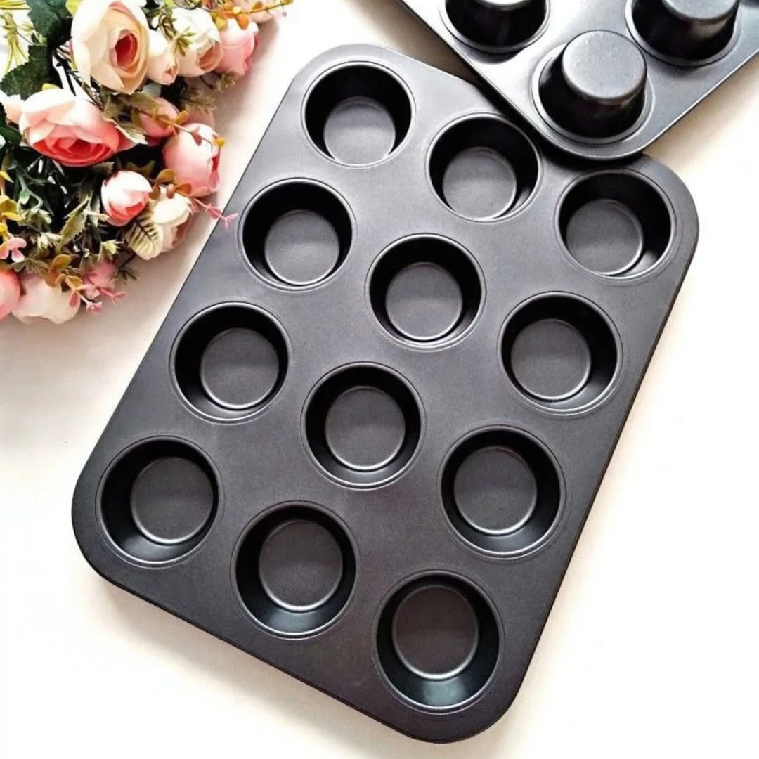 Non-Stick Muffin Pan Cake Tray 6 & 12-Pcs!