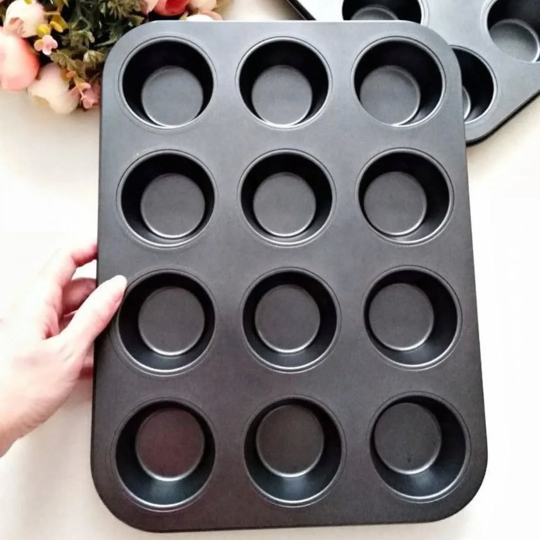 Non-Stick Muffin Pan Cake Tray 6 & 12-Pcs!