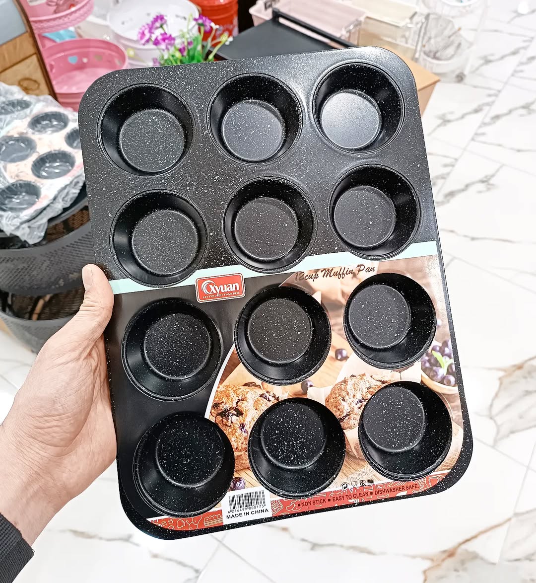 Non-Stick Muffin Pan Cake Tray 6 & 12-Pcs!