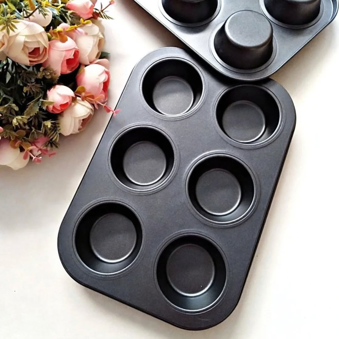 Non-Stick Muffin Pan Cake Tray 6 & 12-Pcs!