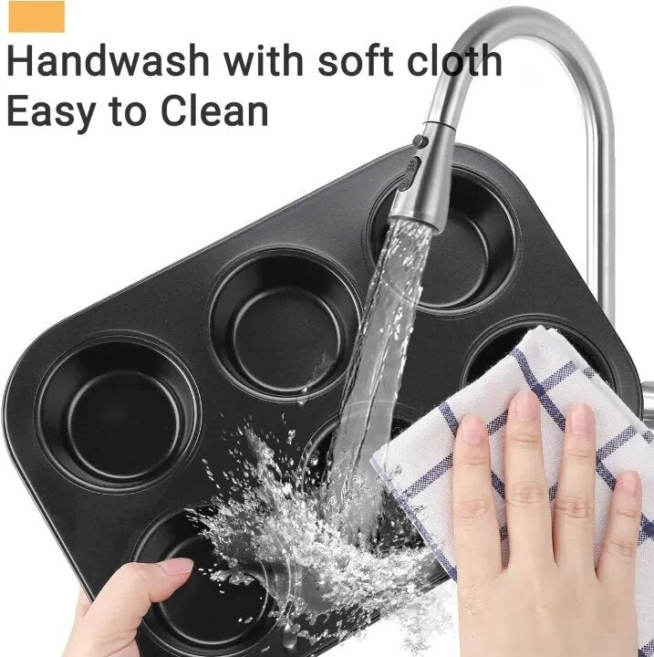 Non-Stick Muffin Pan Cake Tray 6 & 12-Pcs!