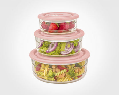 Limon Vacuum Glass Bowl 3-Pcs Set (Plain)
