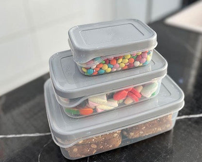 Ashkan Food Container Set 3-Pcs (Rectangle)