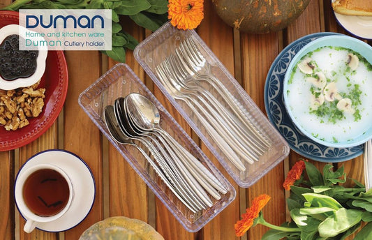 Duman Crystal Spoon & Cutlery Tray with Lid