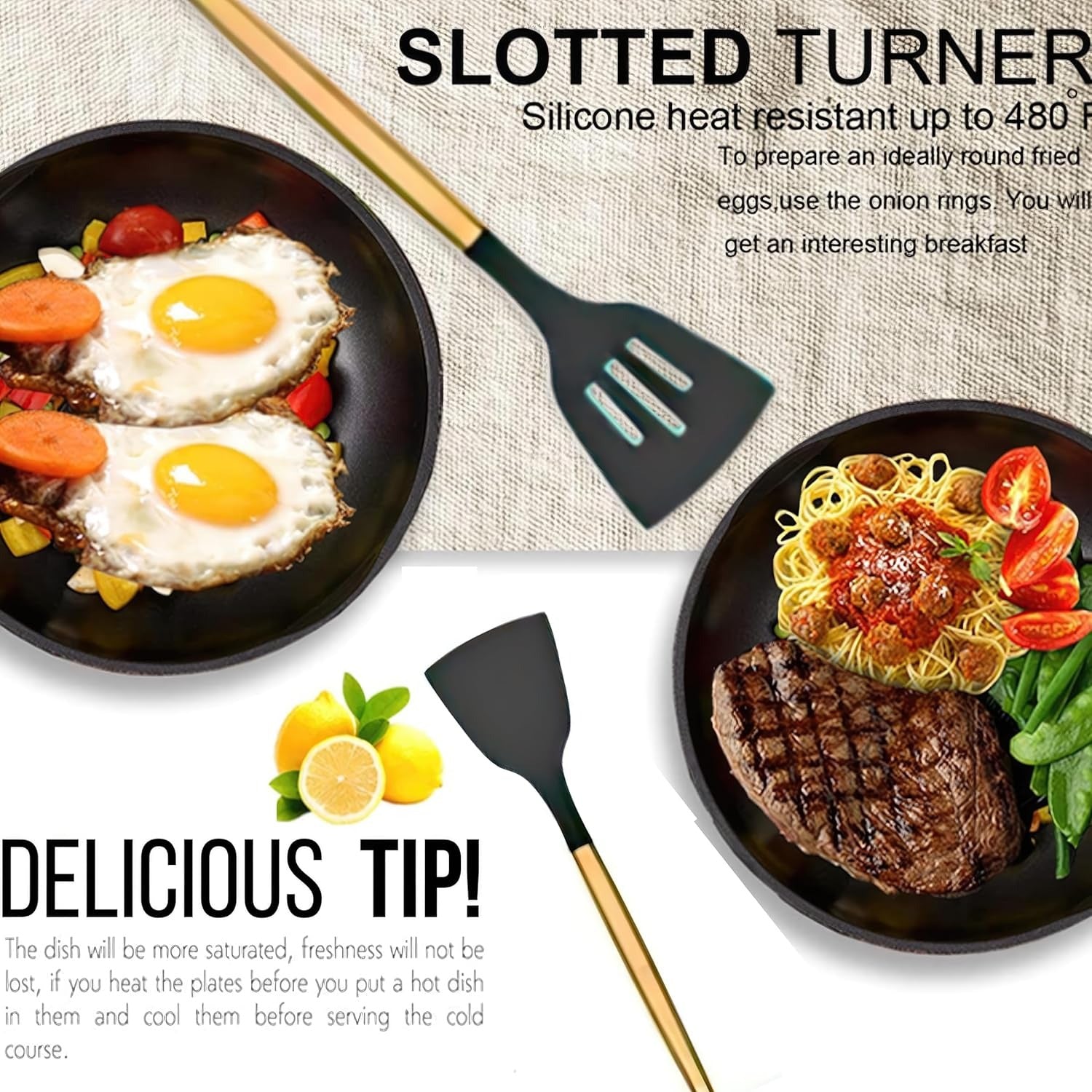 Non-Stick Silicon Kitchen Tool Set 12-Pcs (Utensils)!