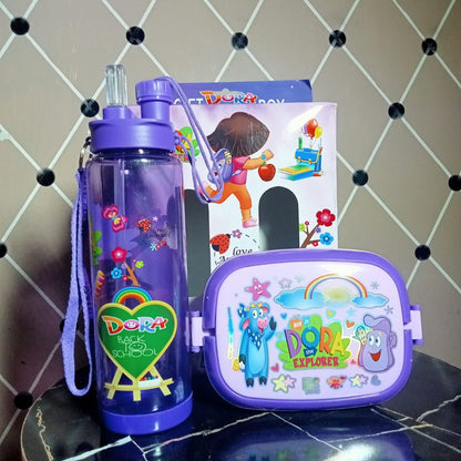 Lunch Box & Water Bottle 600-ml (2 in 1 Set)!