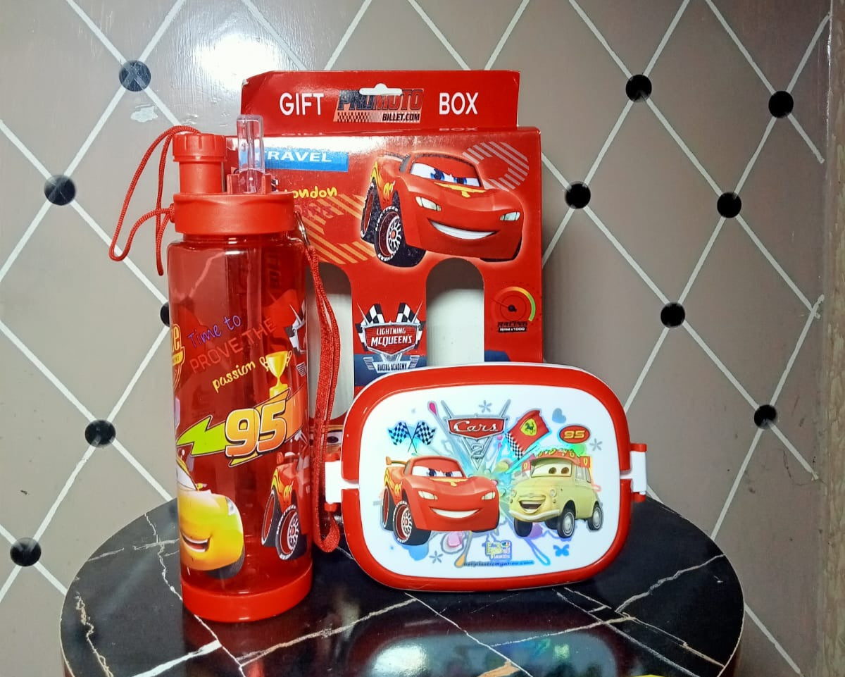 Lunch Box & Water Bottle 600-ml (2 in 1 Set)!