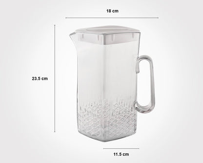 Acrylic Square Water Jug or Pitcher 2-Liter