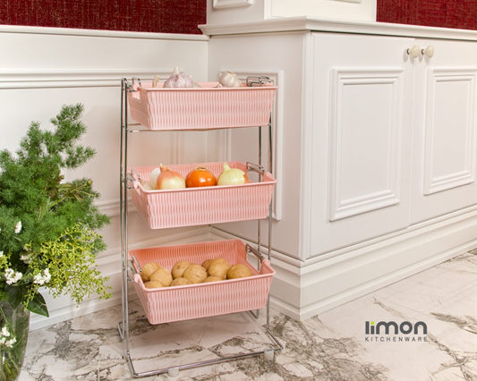 Limon Onion Rack 3-Floor Rectangle with Stand